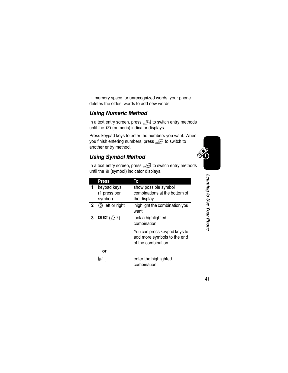 Motorola A840 User Manual | Page 43 / 284