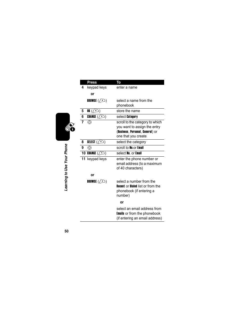 Motorola A840 User Manual | Page 52 / 284