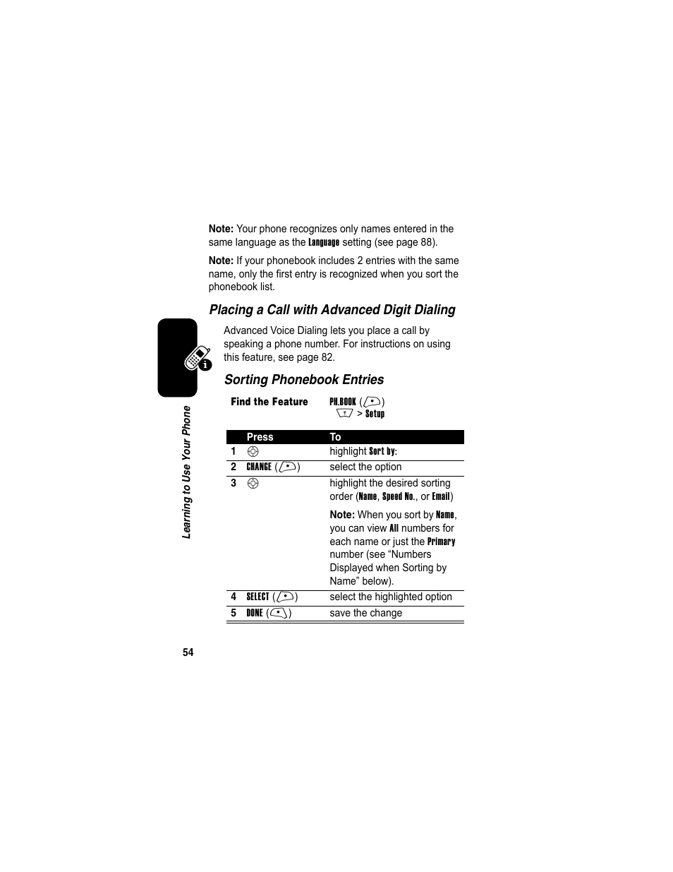 Motorola A840 User Manual | Page 56 / 284