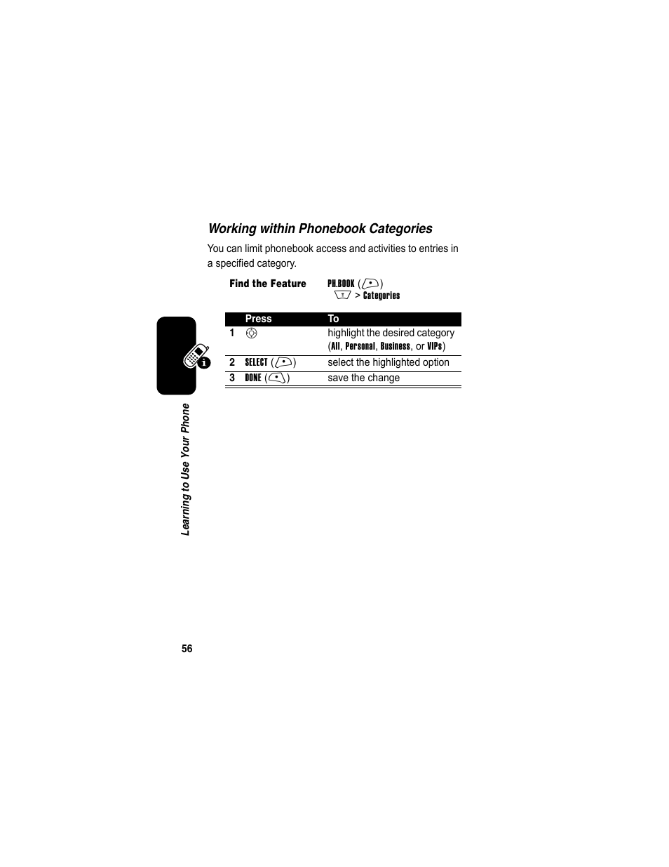 Motorola A840 User Manual | Page 58 / 284