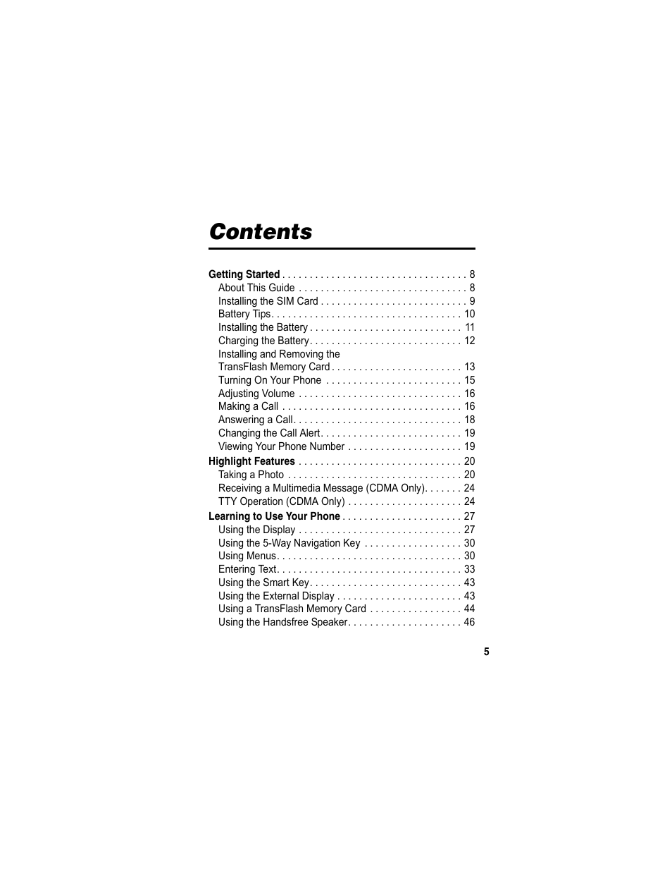 Motorola A840 User Manual | Page 7 / 284