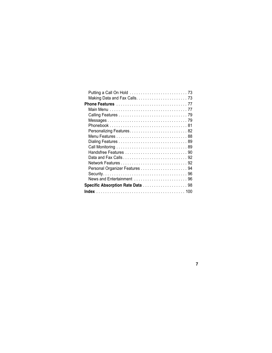 Motorola A840 User Manual | Page 9 / 284