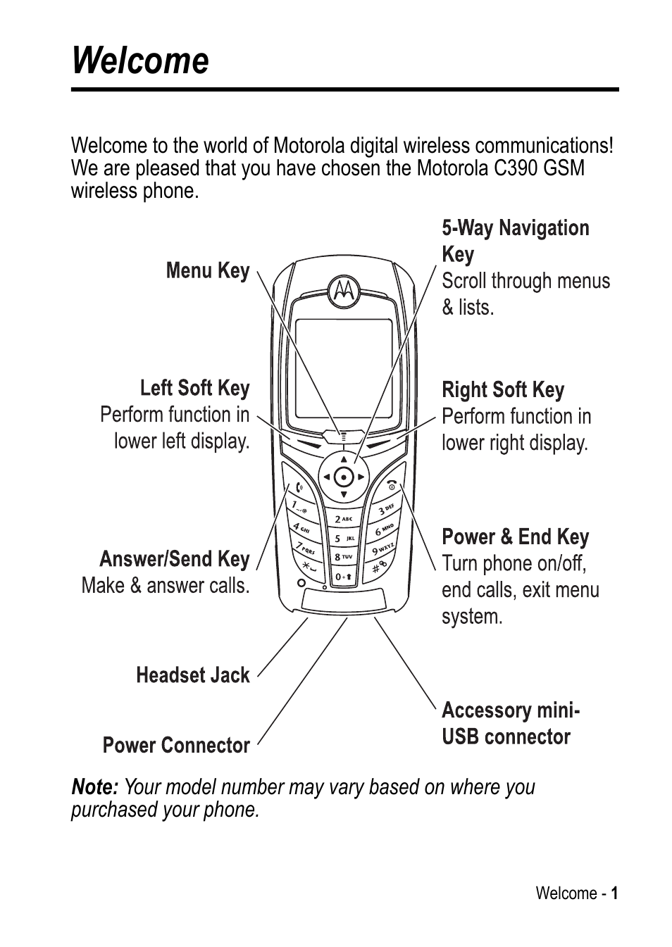 Motorola C390 User Manual | 86 pages