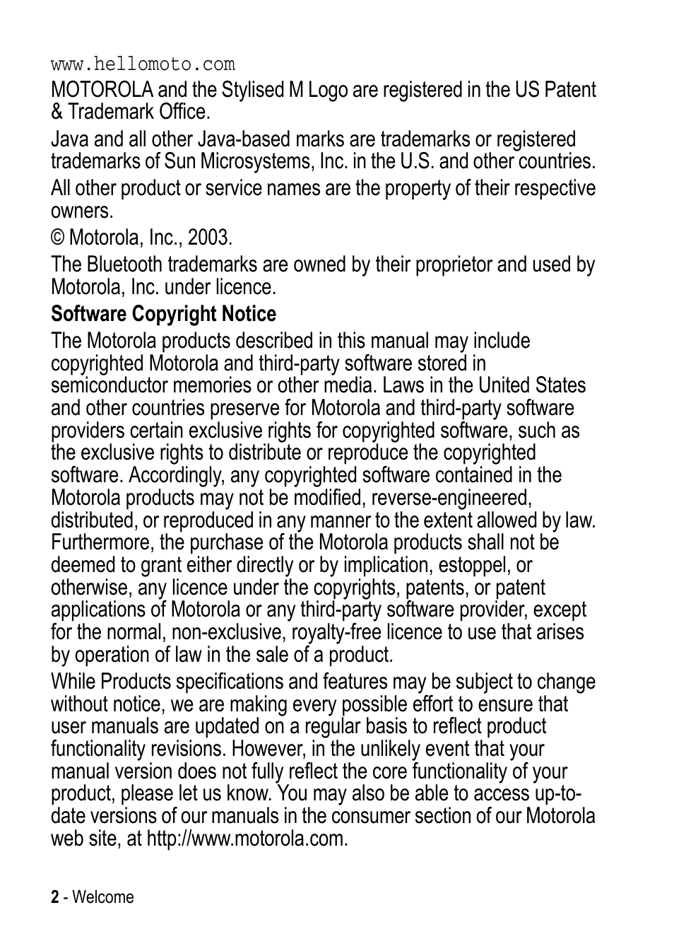 Motorola C390 User Manual | Page 2 / 86