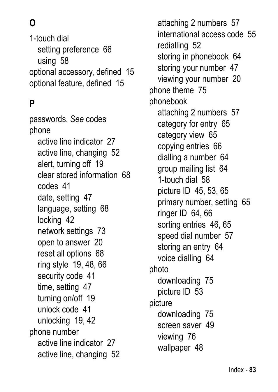 Motorola C390 User Manual | Page 83 / 86