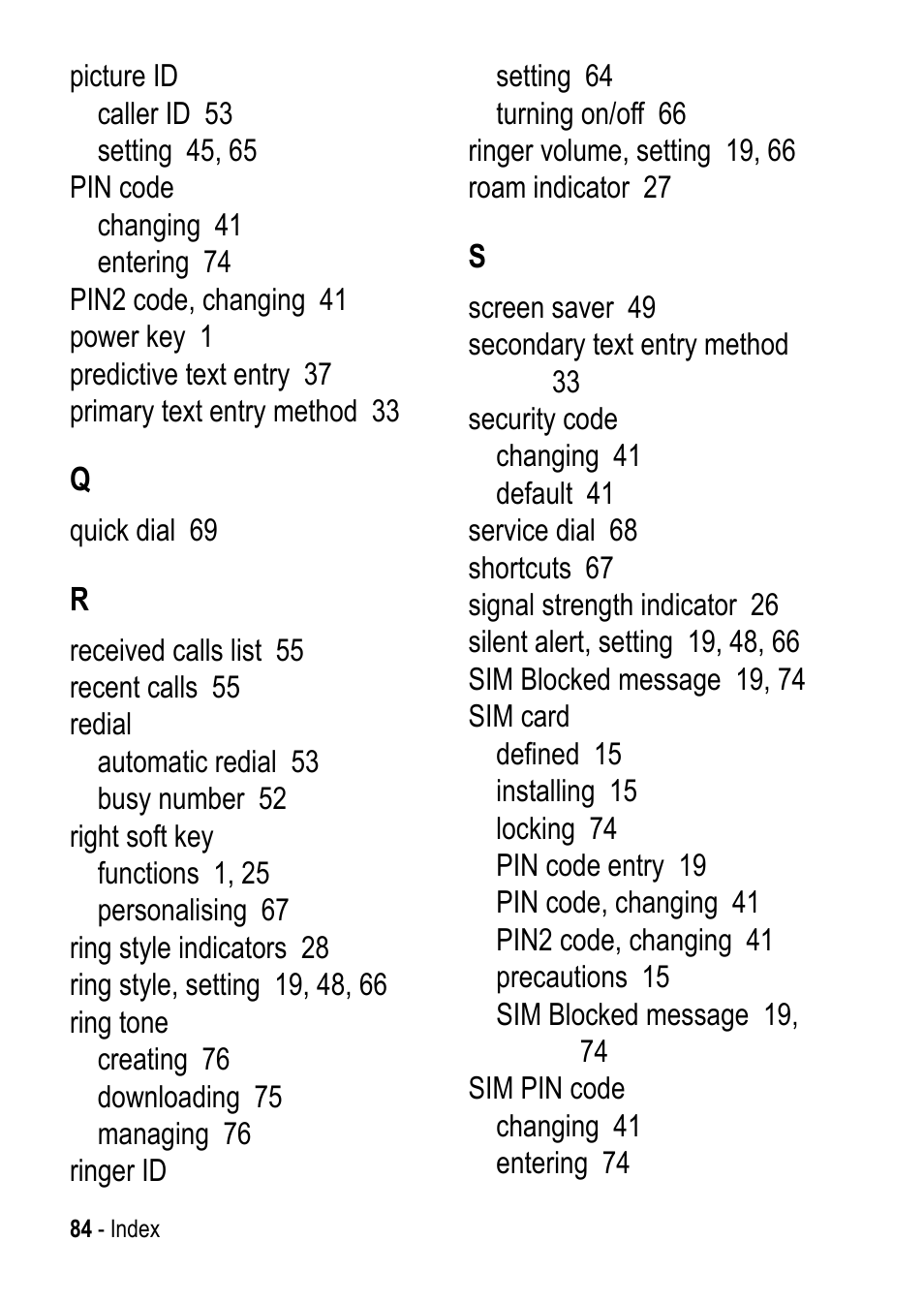 Motorola C390 User Manual | Page 84 / 86