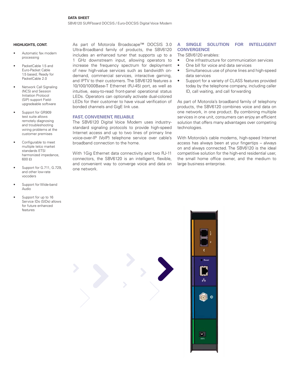Motorola SBV6120 User Manual | Page 2 / 4