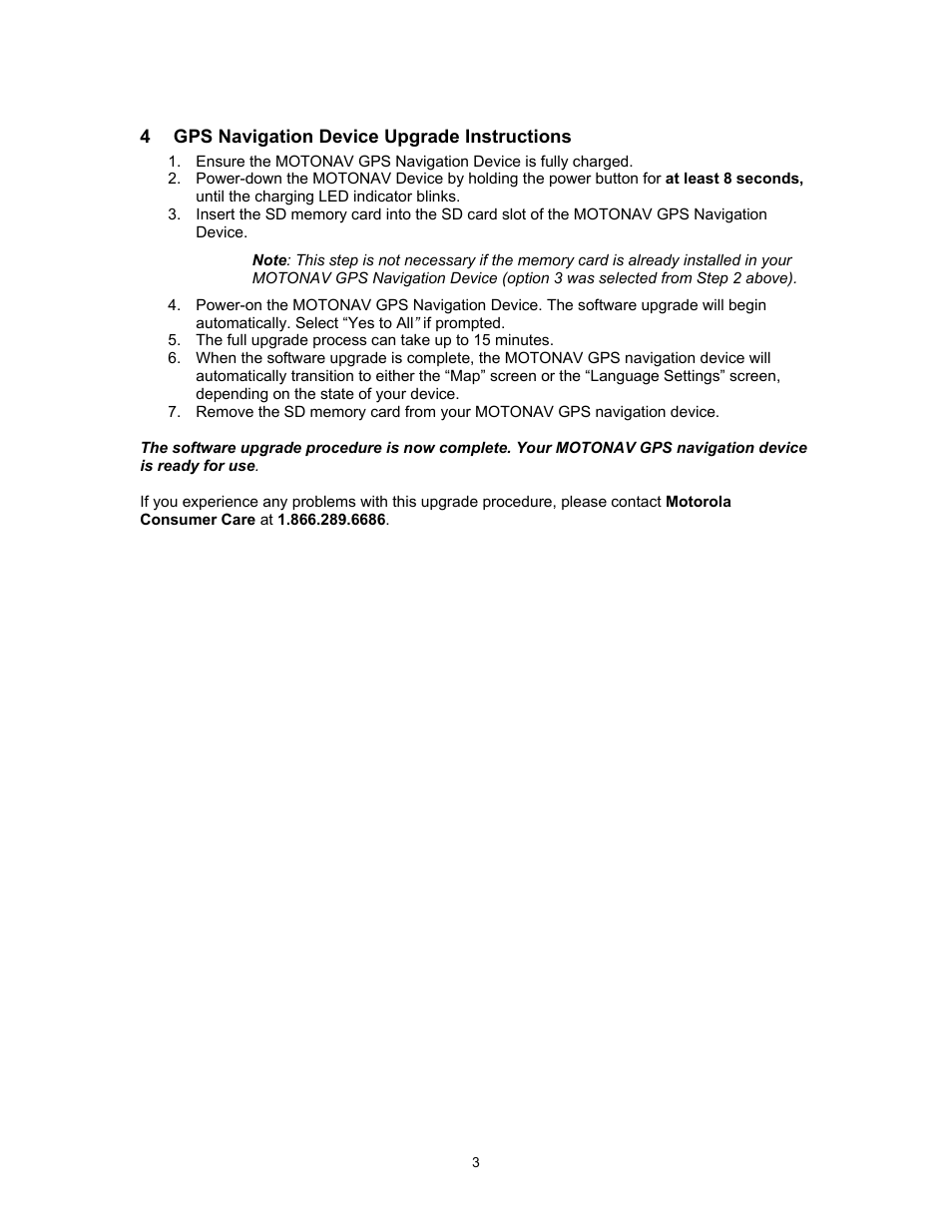 Motorola MOTONAV TN20 User Manual | Page 3 / 3