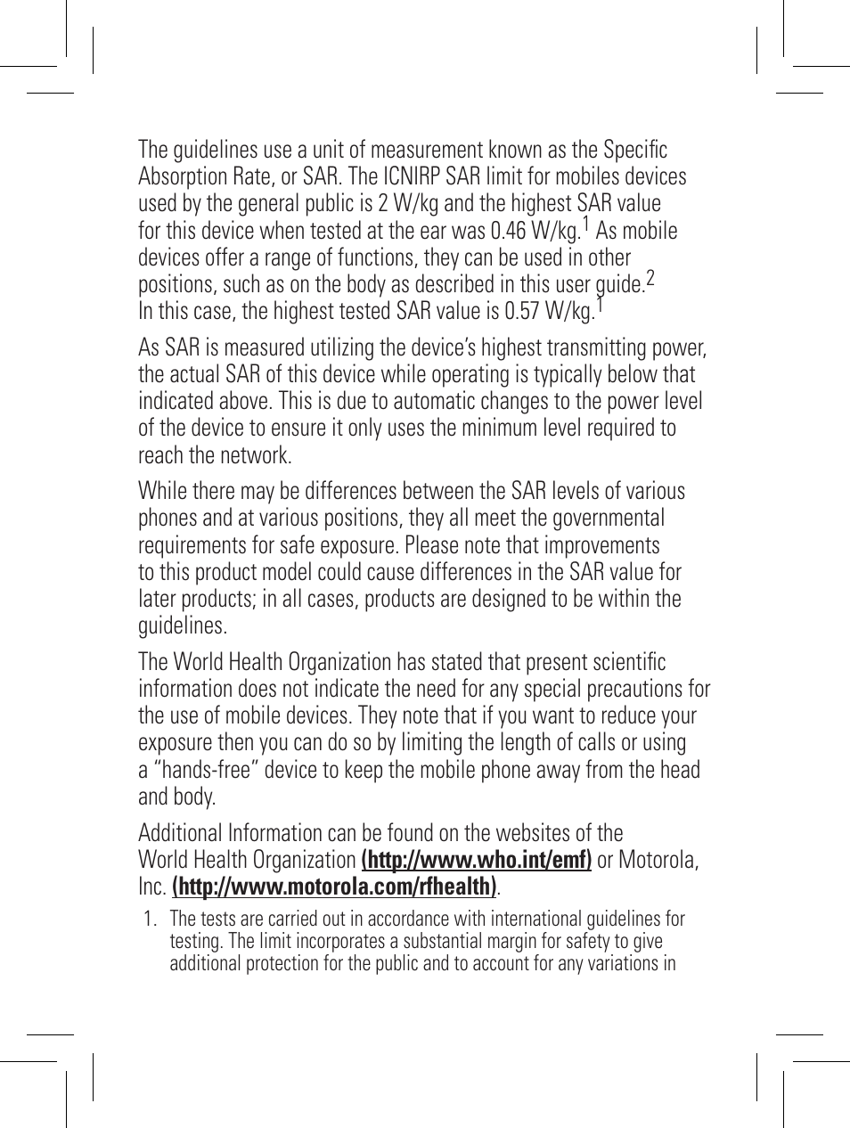 Motorola YOUR PHONE W360 User Manual | Page 22 / 39