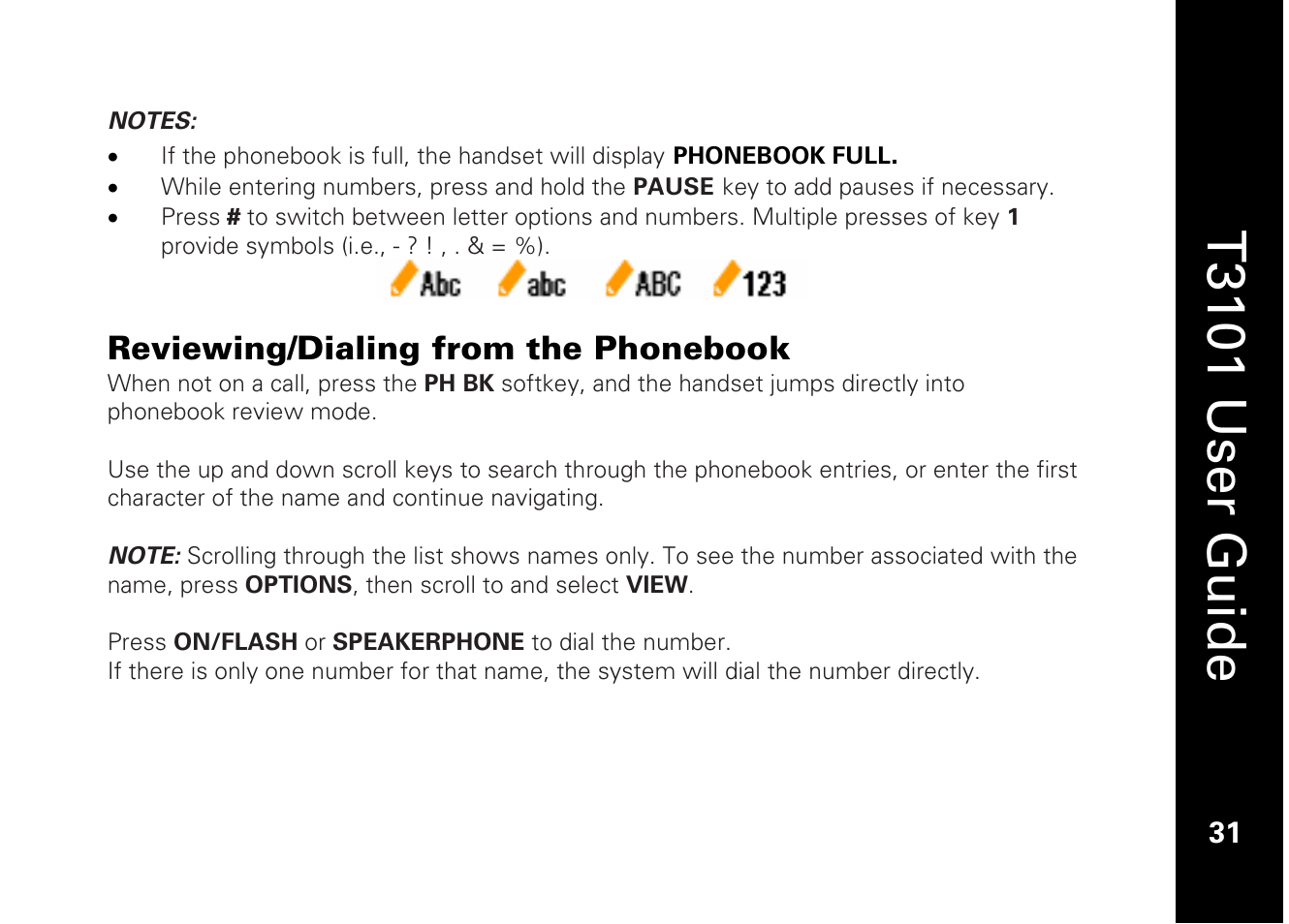 T3101 user guide | Motorola T3101 User Manual | Page 45 / 60