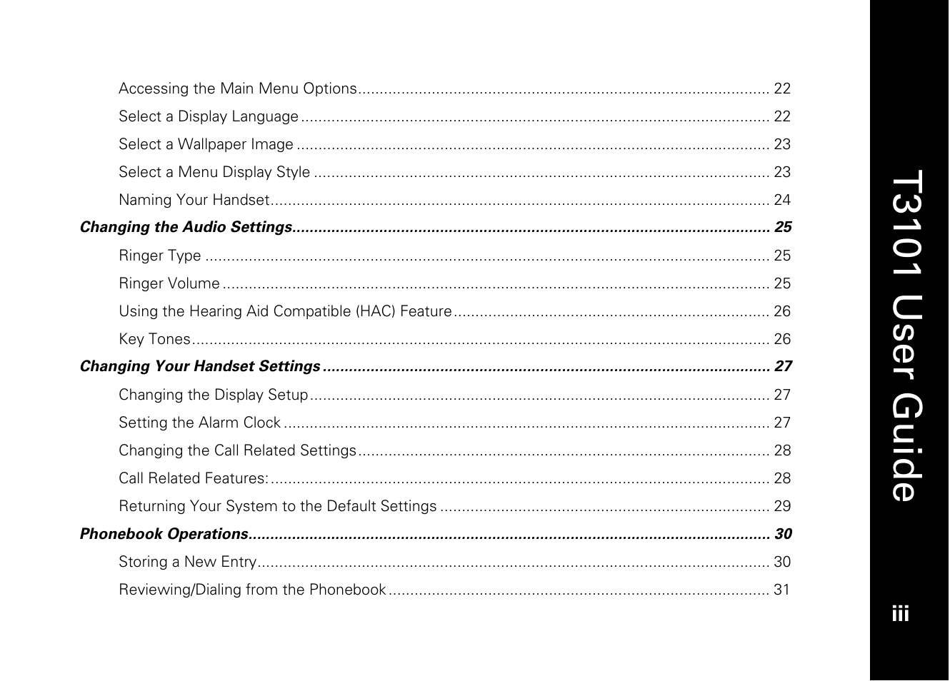 T3101 user guide | Motorola T3101 User Manual | Page 5 / 60