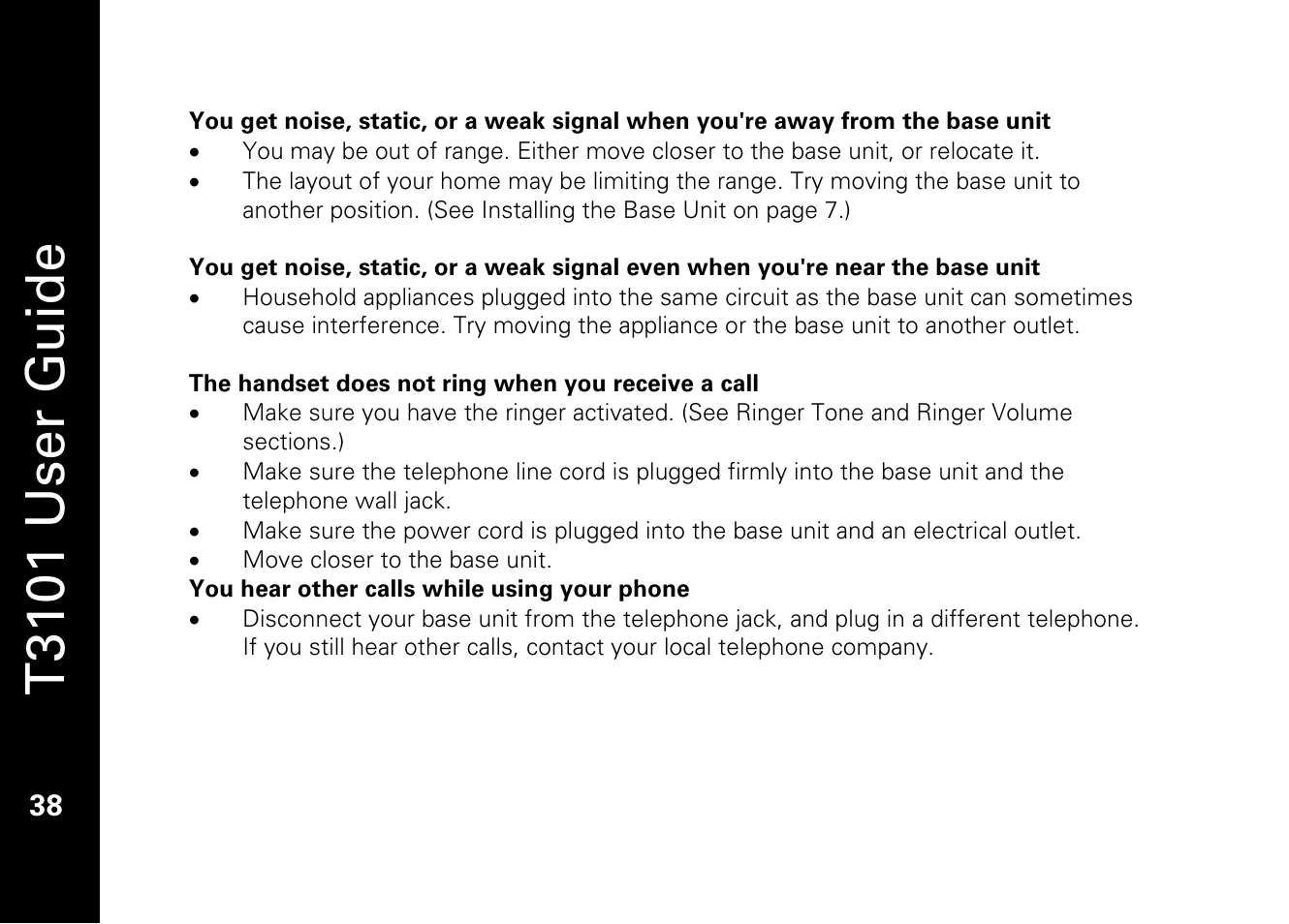 T3101 user guide | Motorola T3101 User Manual | Page 52 / 60