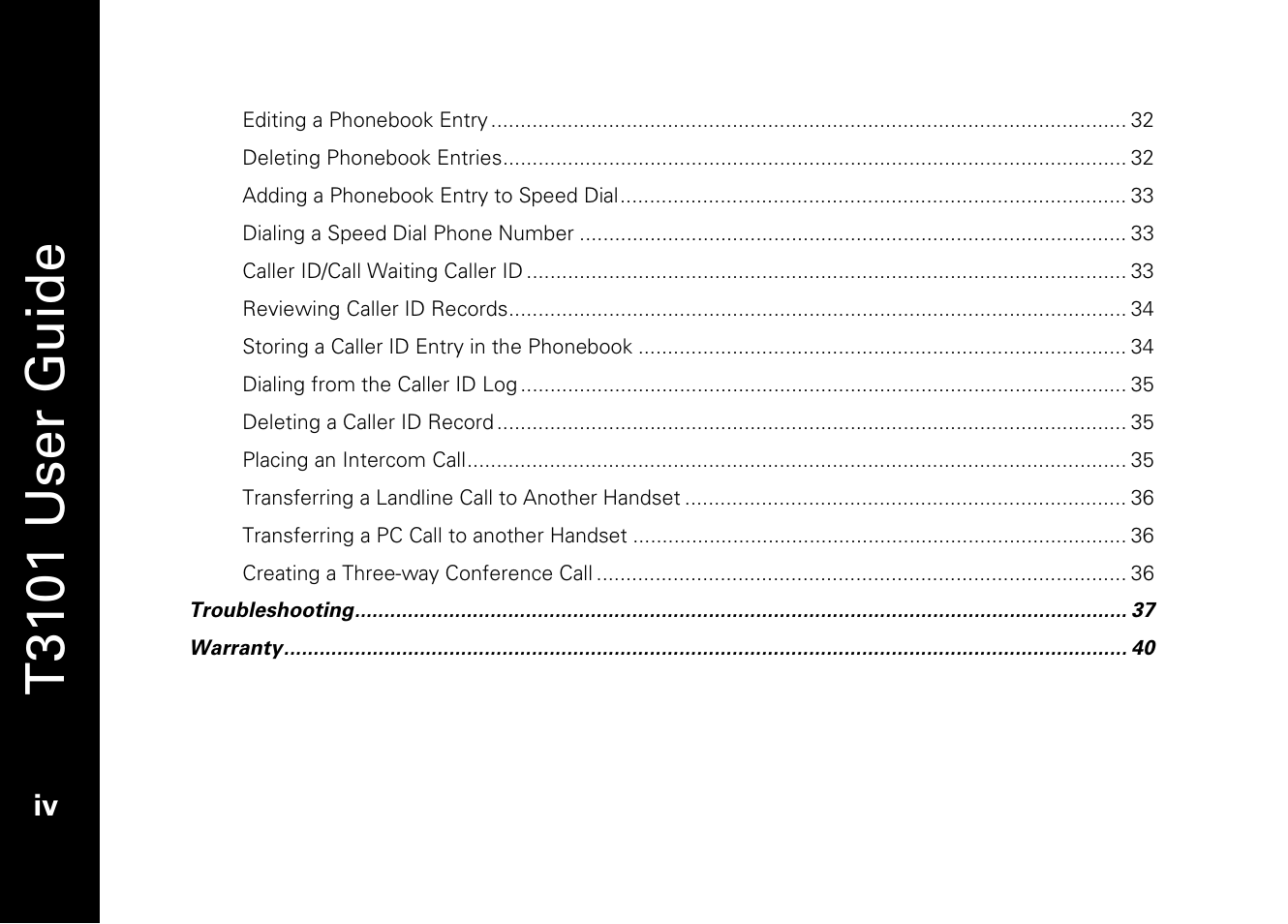 T3101 user guide | Motorola T3101 User Manual | Page 6 / 60