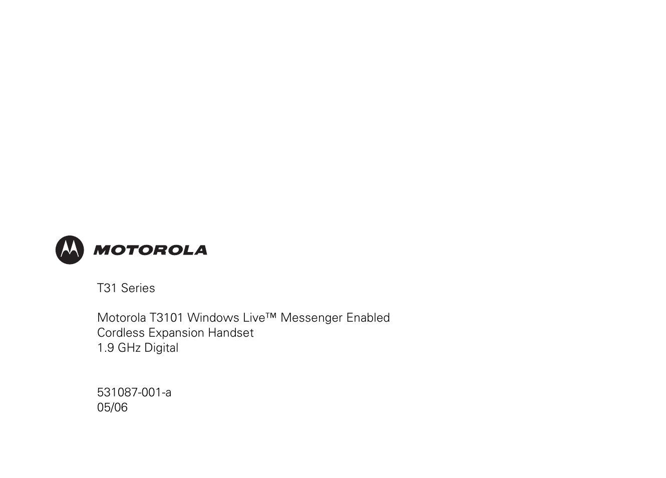 Motorola T3101 User Manual | Page 60 / 60