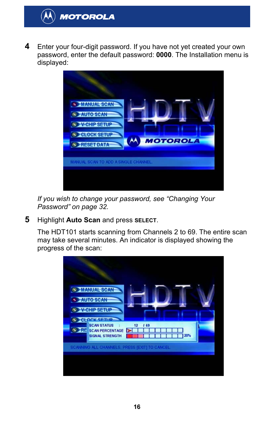 Motorola HDT101 User Manual | Page 22 / 54