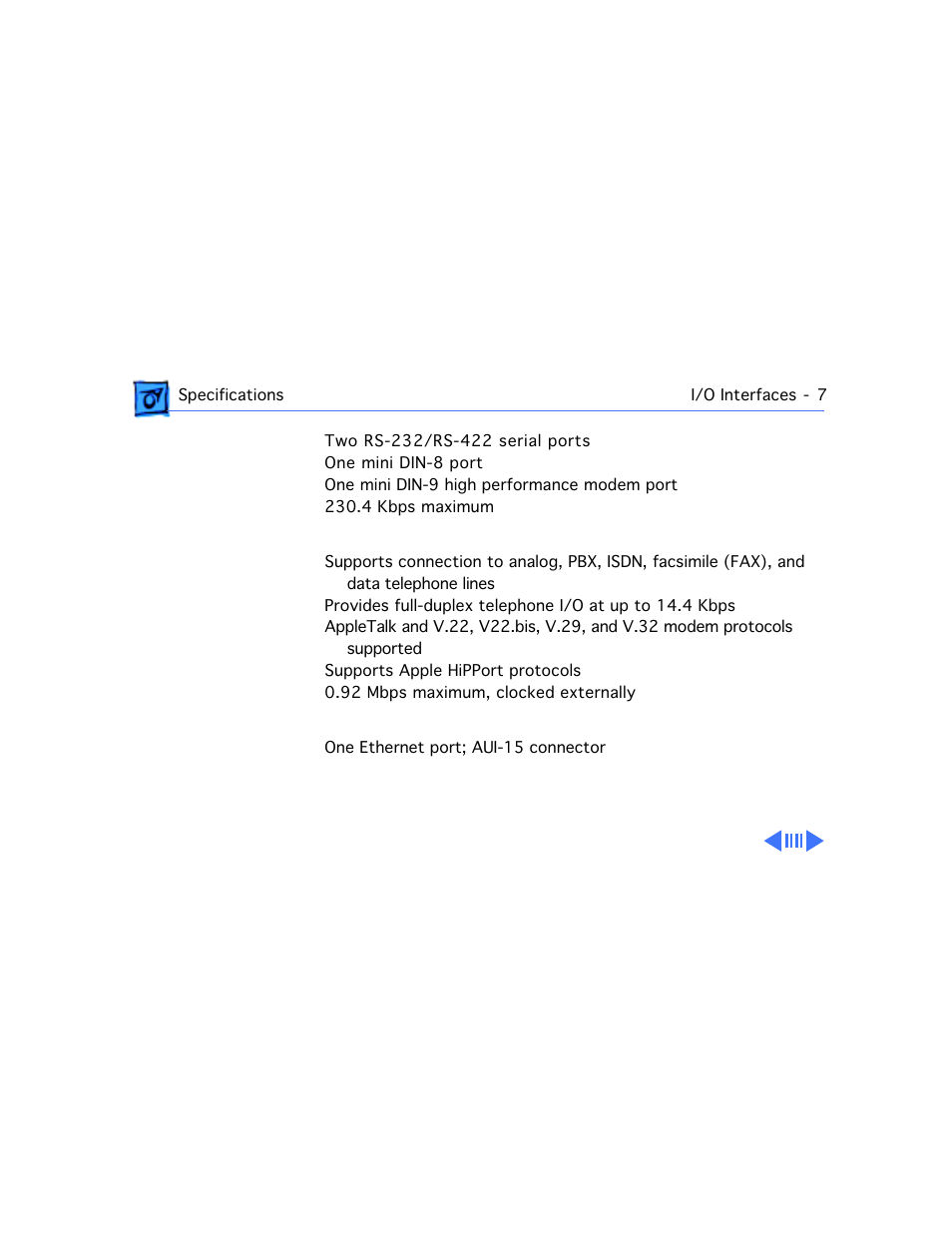 Serial, High-performance serial port (modem port), Ethernet | Motorola 660AV User Manual | Page 11 / 97