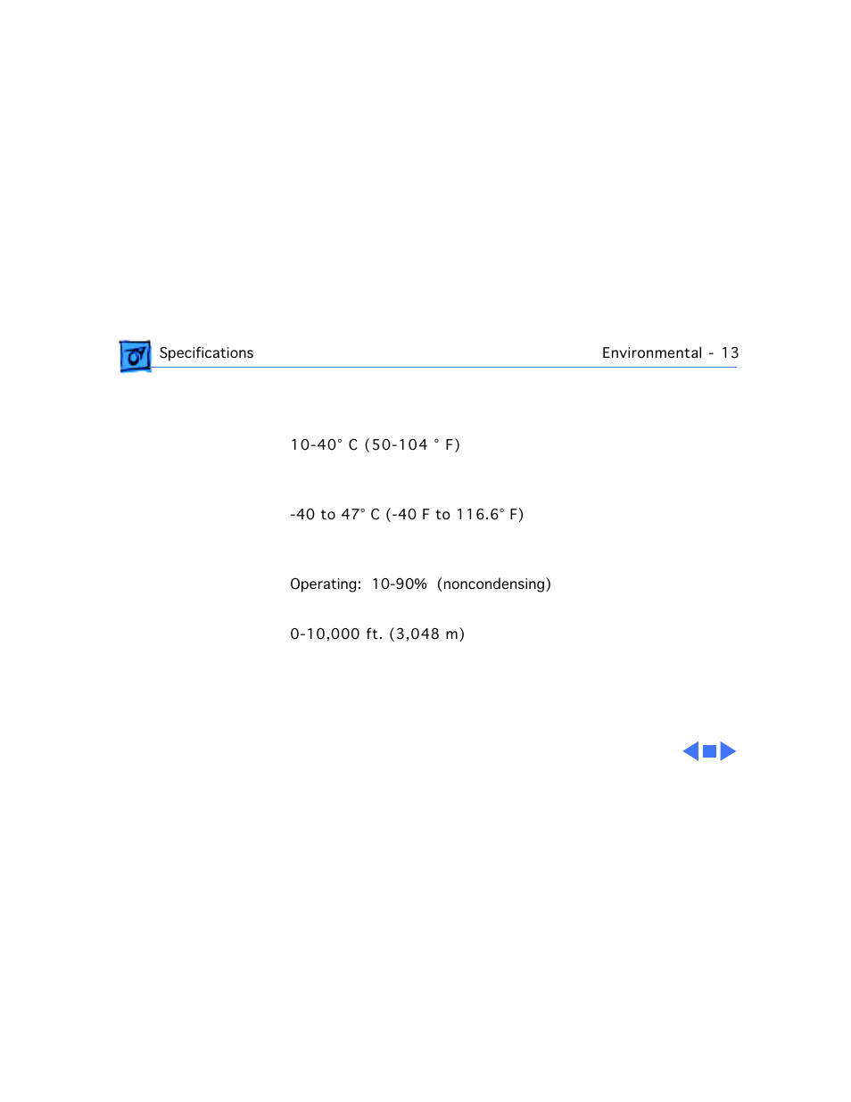 Environmental, Operating temperature, Storage temperature | Relative humidity, Altitude | Motorola 660AV User Manual | Page 17 / 97