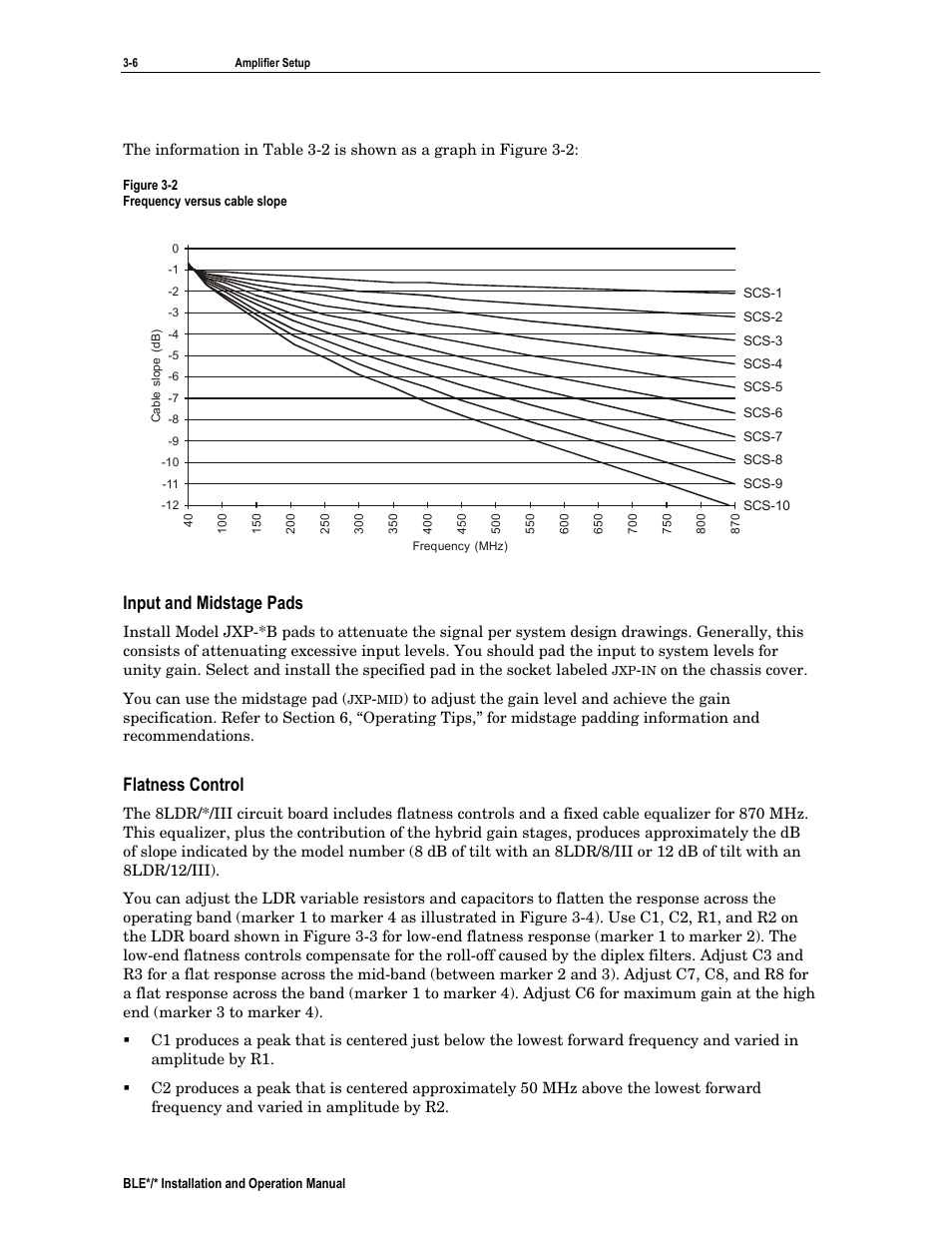 Input and midstage pads, Flatness control | Motorola BLE*/* User Manual | Page 27 / 49