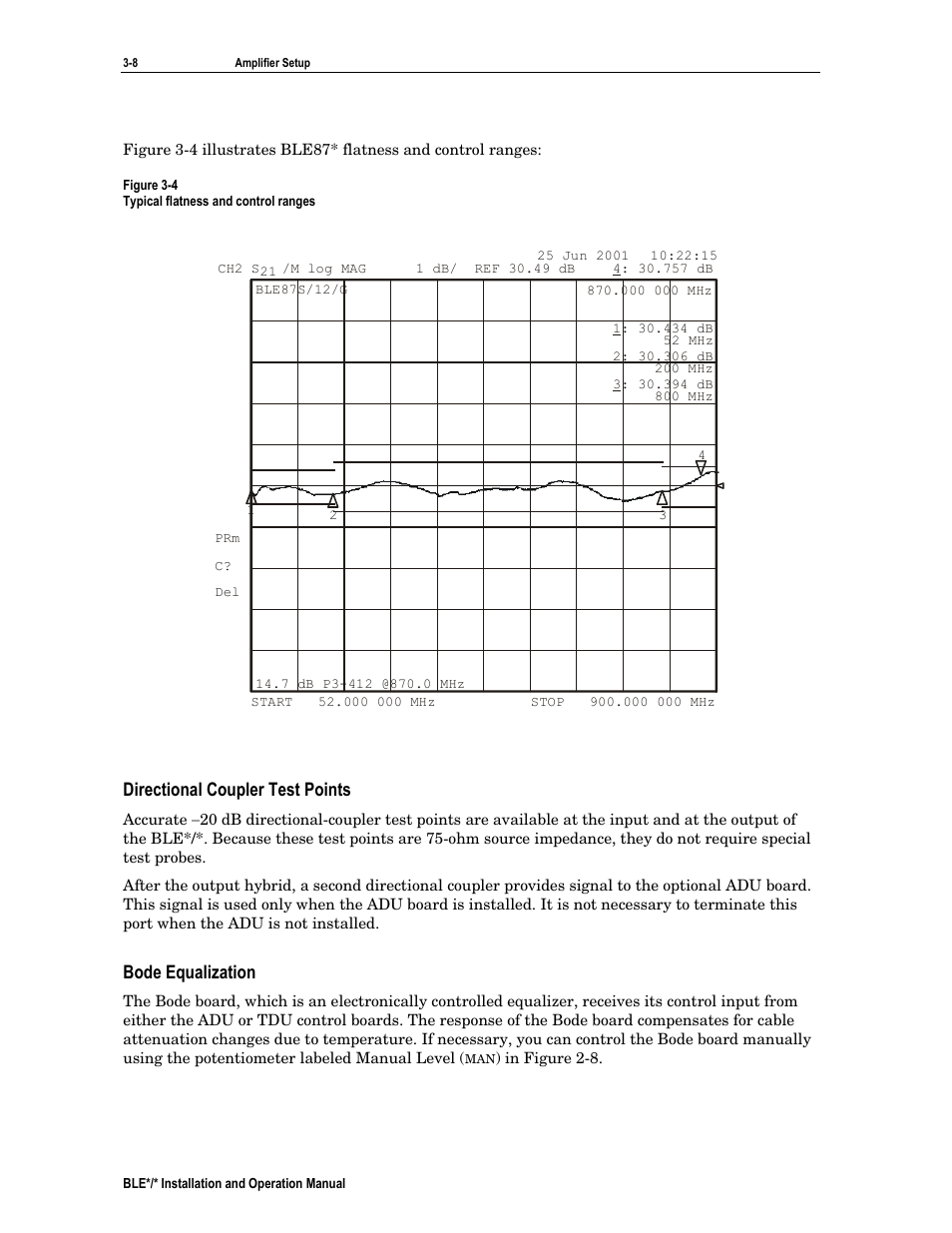 Directional coupler test points, Bode equalization | Motorola BLE*/* User Manual | Page 29 / 49