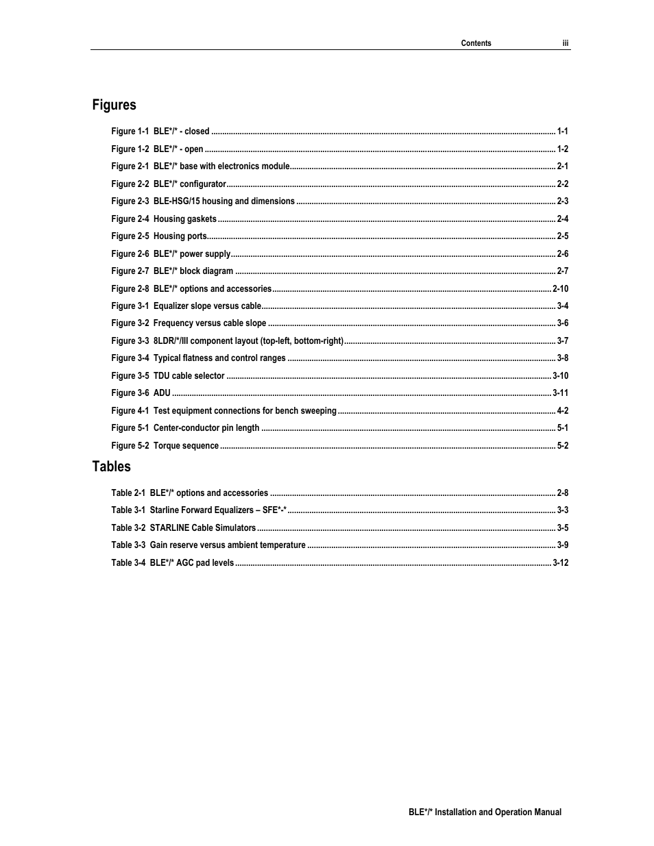 Figures, Tables | Motorola BLE*/* User Manual | Page 6 / 49