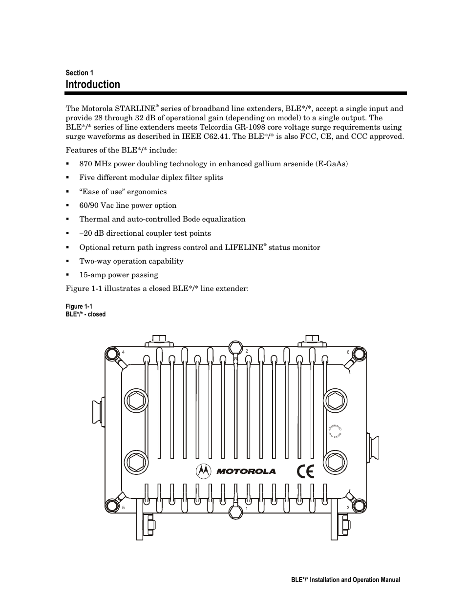 Introduction | Motorola BLE*/* User Manual | Page 7 / 49