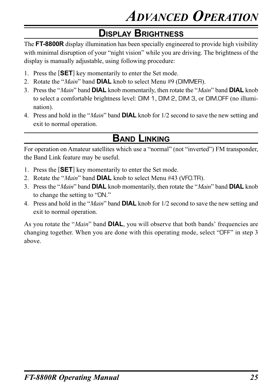 Dvanced, Peration | Motorola CT-39A User Manual | Page 27 / 72