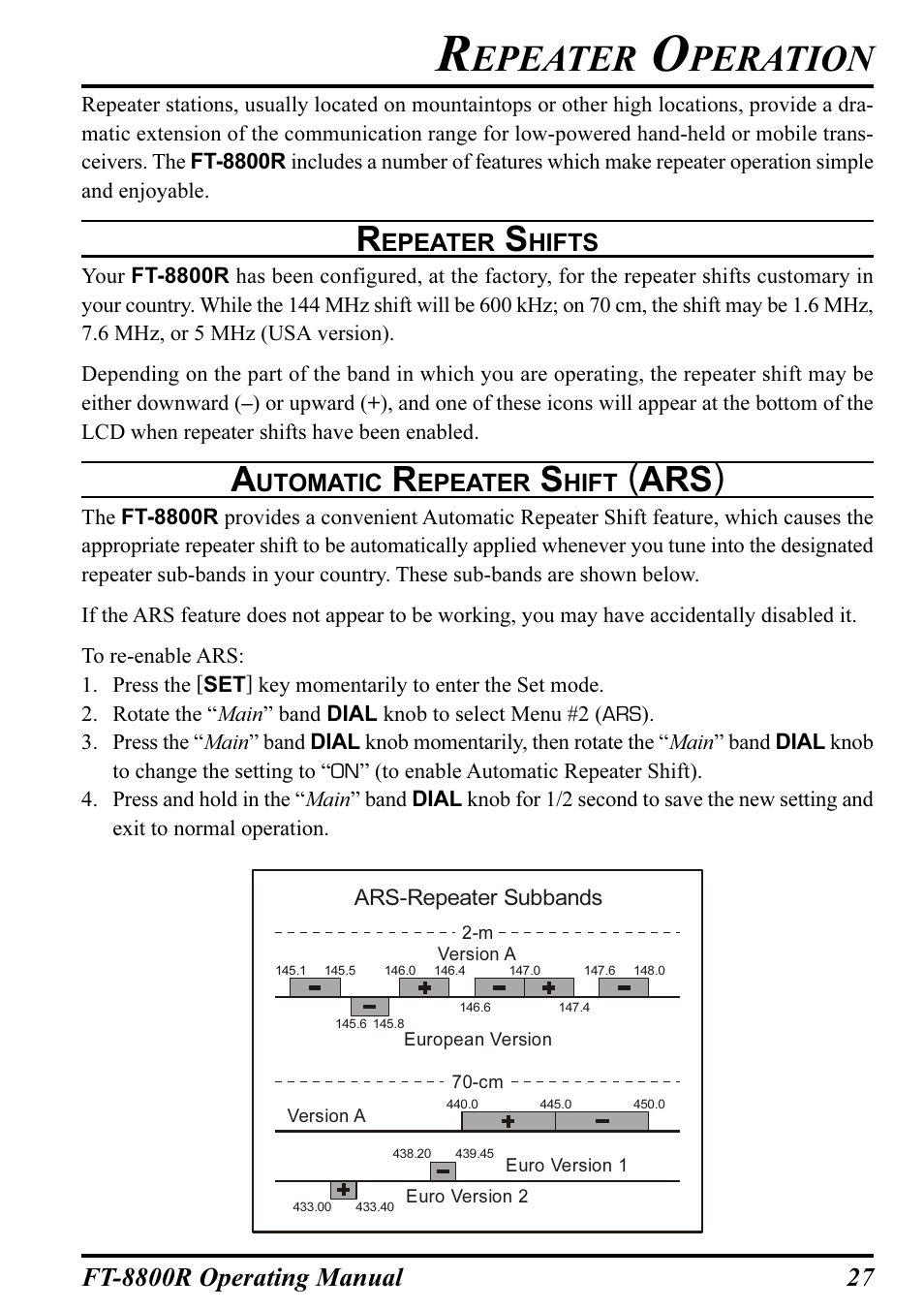 Epeater, Peration, Ars) | Motorola CT-39A User Manual | Page 29 / 72