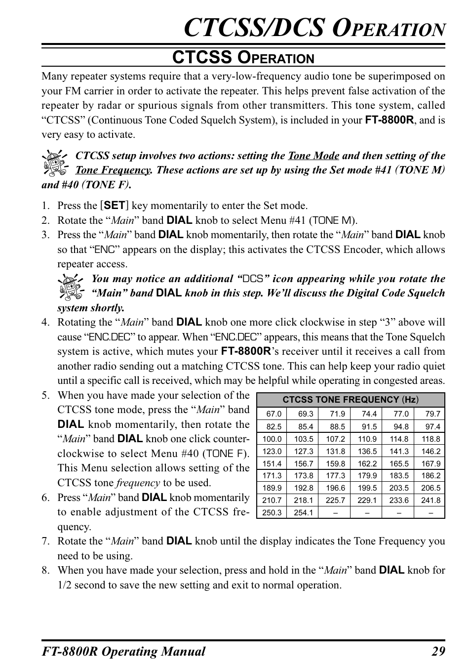 Ctcss/dcs o, Ctcss o, Peration | Motorola CT-39A User Manual | Page 31 / 72