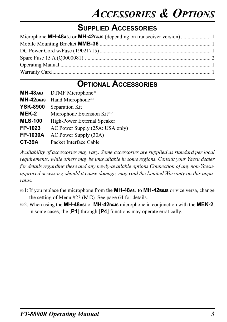 Ccessories, Ptions | Motorola CT-39A User Manual | Page 5 / 72