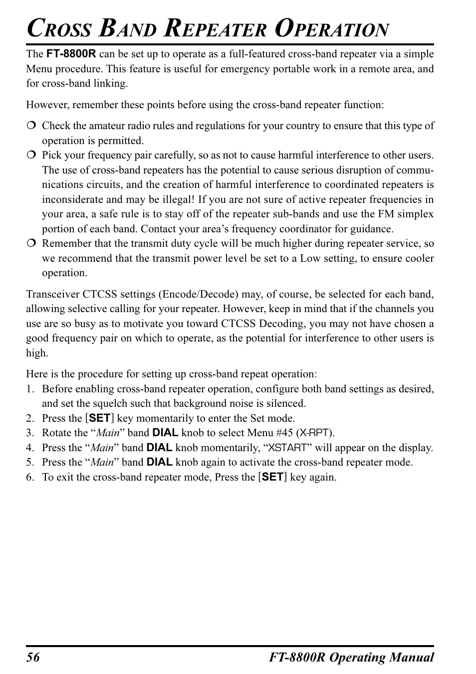 Ross, Epeater, Peration | Motorola CT-39A User Manual | Page 58 / 72