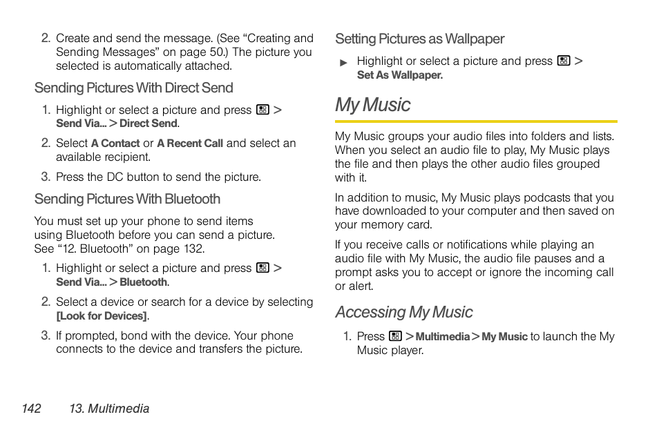 My music, Accessing my music | Motorola BRUTE NNTN7794B User Manual | Page 152 / 193