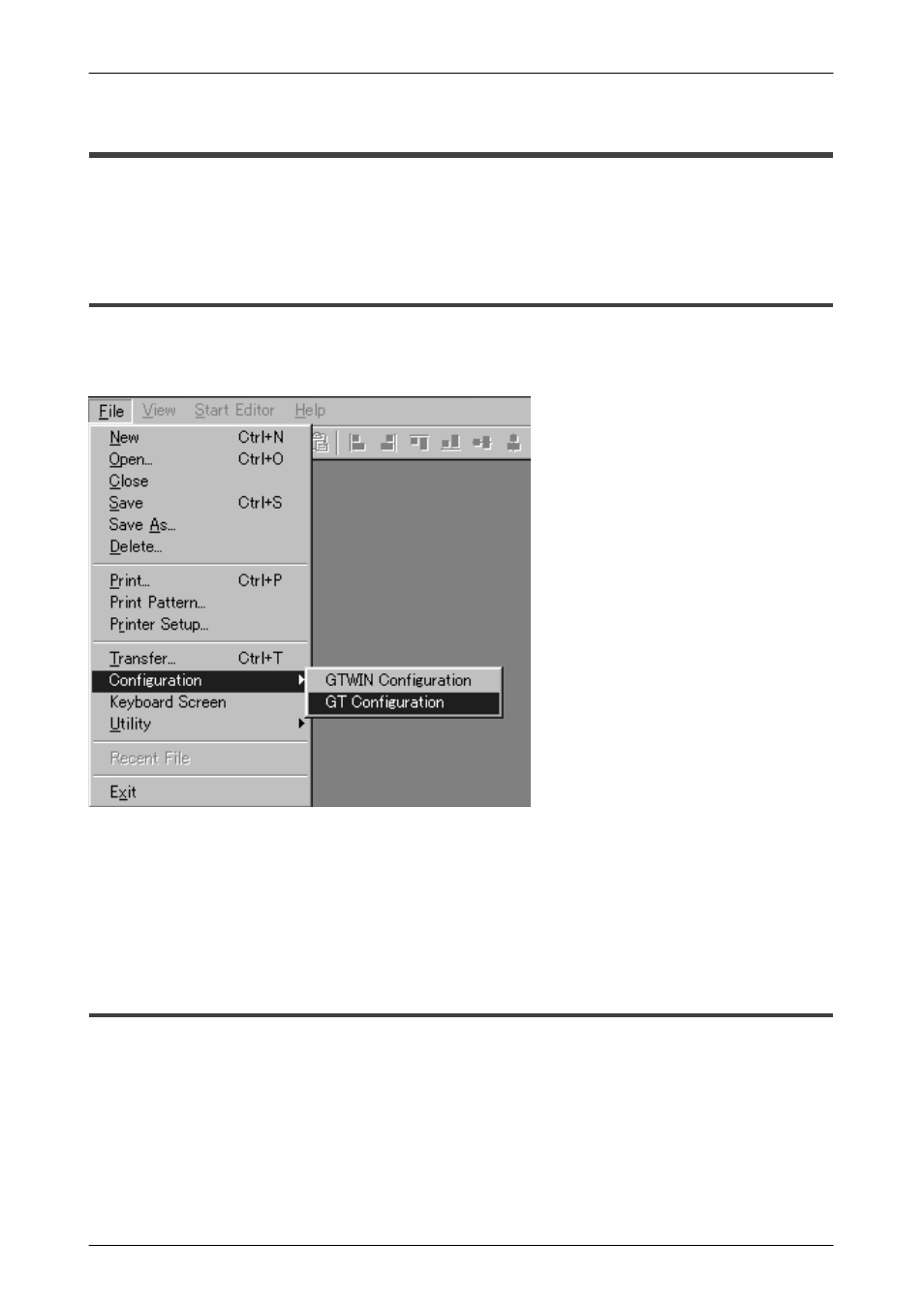 2 entering configuration settings with gtwin, 1 opening the gt configuration settings, 2 gt configuration settings:ﬁbasic setupﬂ | Opening the gt configuration settings, Gt configuration settings: “basic setup | Motorola GT10 User Manual | Page 118 / 195