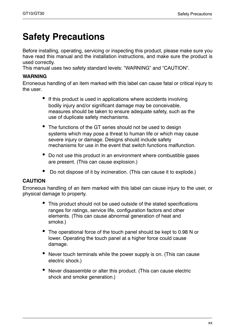 Safety precautions | Motorola GT10 User Manual | Page 21 / 195