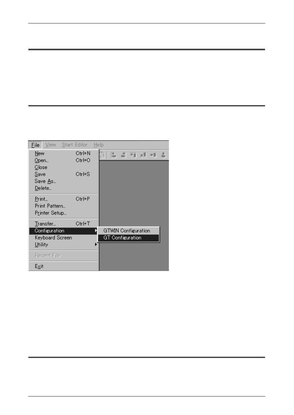 2 entering configuration settings with gtwin, 1 opening the gt configuration settings, 2 gt configuration settings:ﬁbasic setupﬂ | Opening the gt configuration settings, Gt configuration settings: “basic setup | Motorola GT10 User Manual | Page 96 / 195