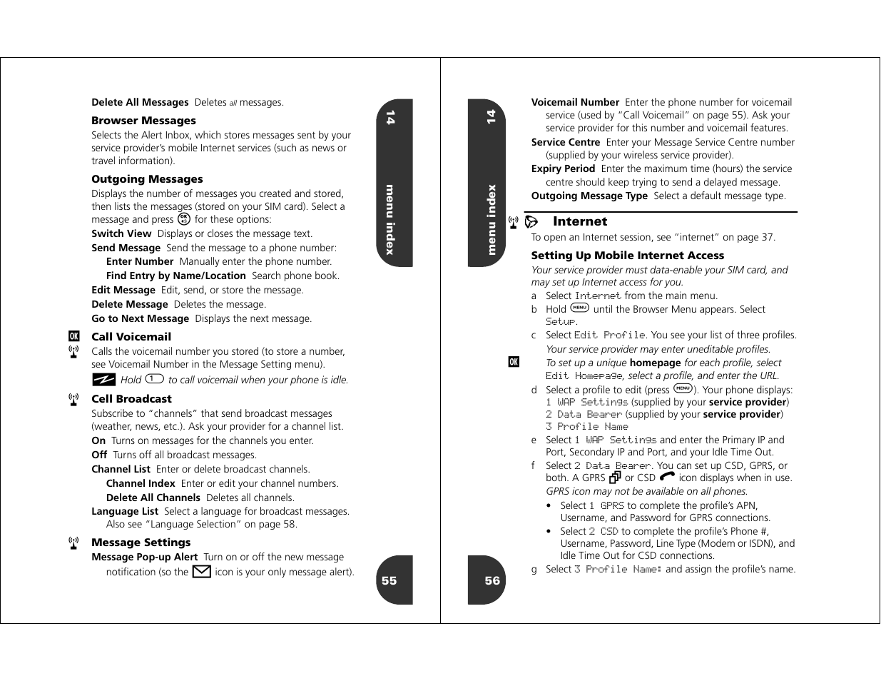 Motorola WIRELESS TELEPHONE User Manual | Page 26 / 44