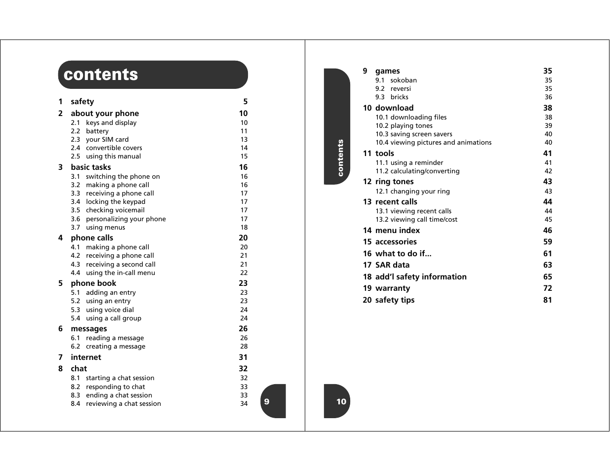 Motorola WIRELESS TELEPHONE User Manual | Page 3 / 44