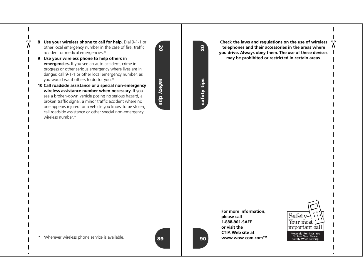 Motorola WIRELESS TELEPHONE User Manual | Page 43 / 44