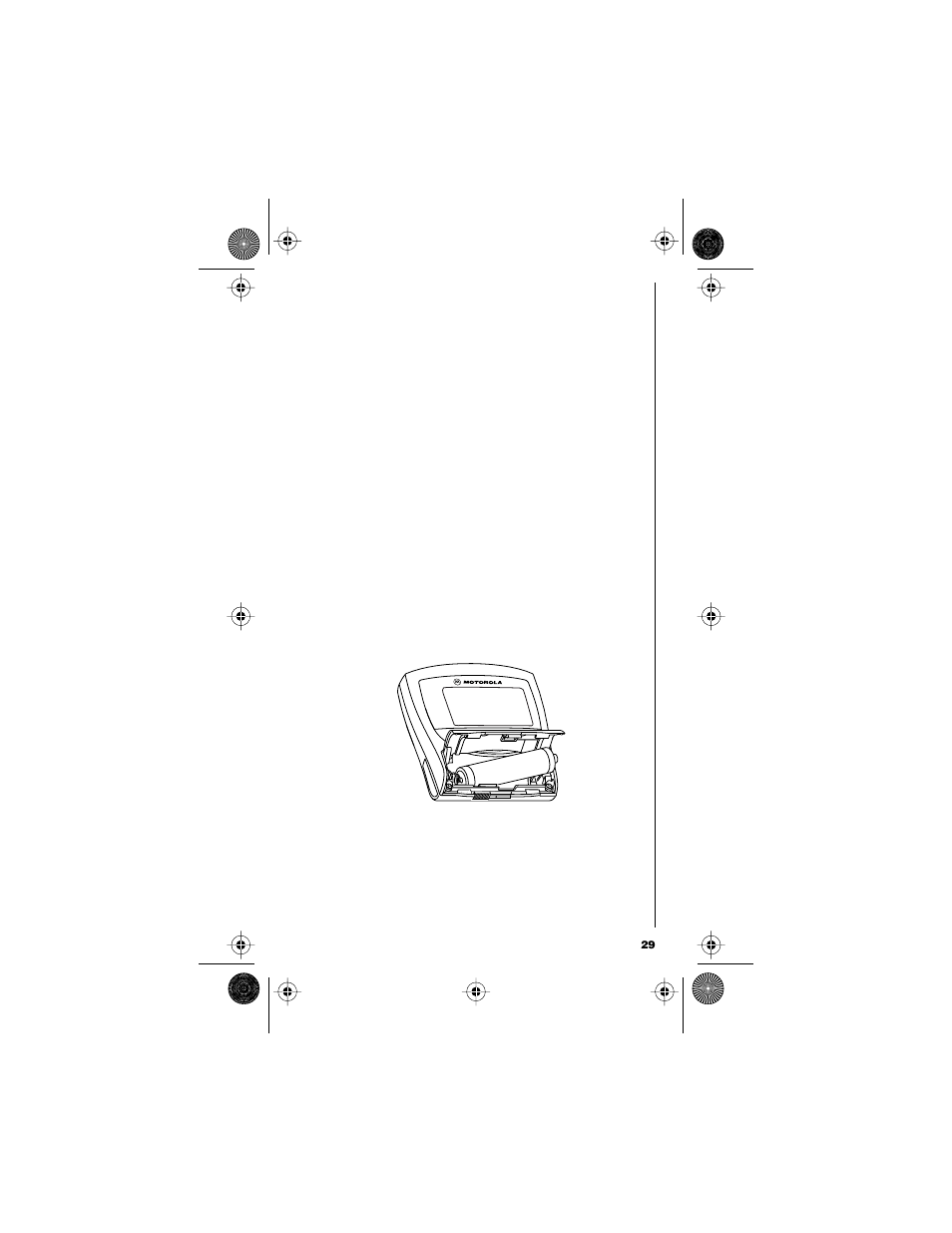 Replacing the battery, Battery replacement | Motorola 9501 User Manual | Page 33 / 42