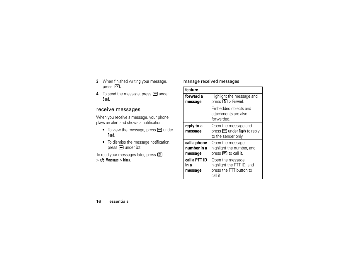 Motorola I296 H88XAH6JR2AN User Manual | Page 20 / 90