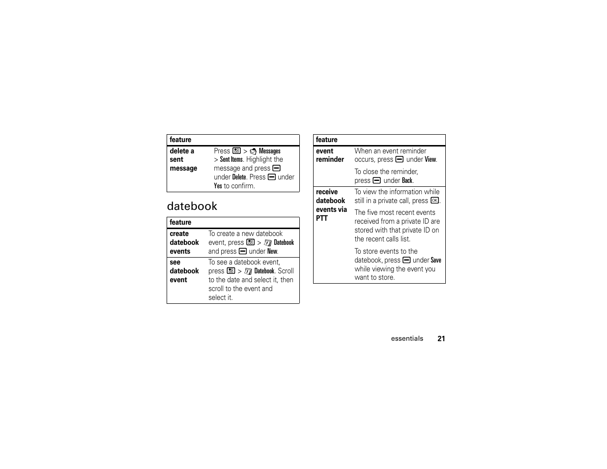 Datebook | Motorola I296 H88XAH6JR2AN User Manual | Page 25 / 90