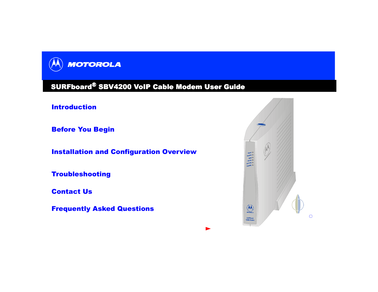 Motorola SURFBOARD SBV4200 User Manual | 73 pages