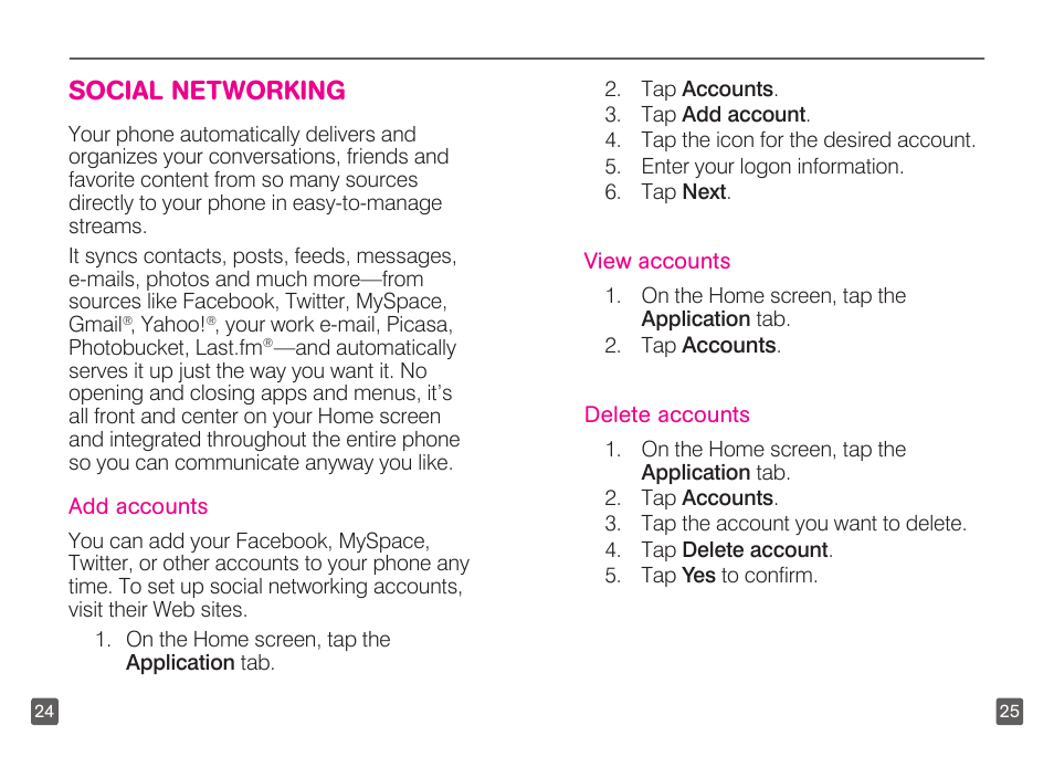 Social networking | Motorola CLIQ TM1668 User Manual | Page 14 / 41