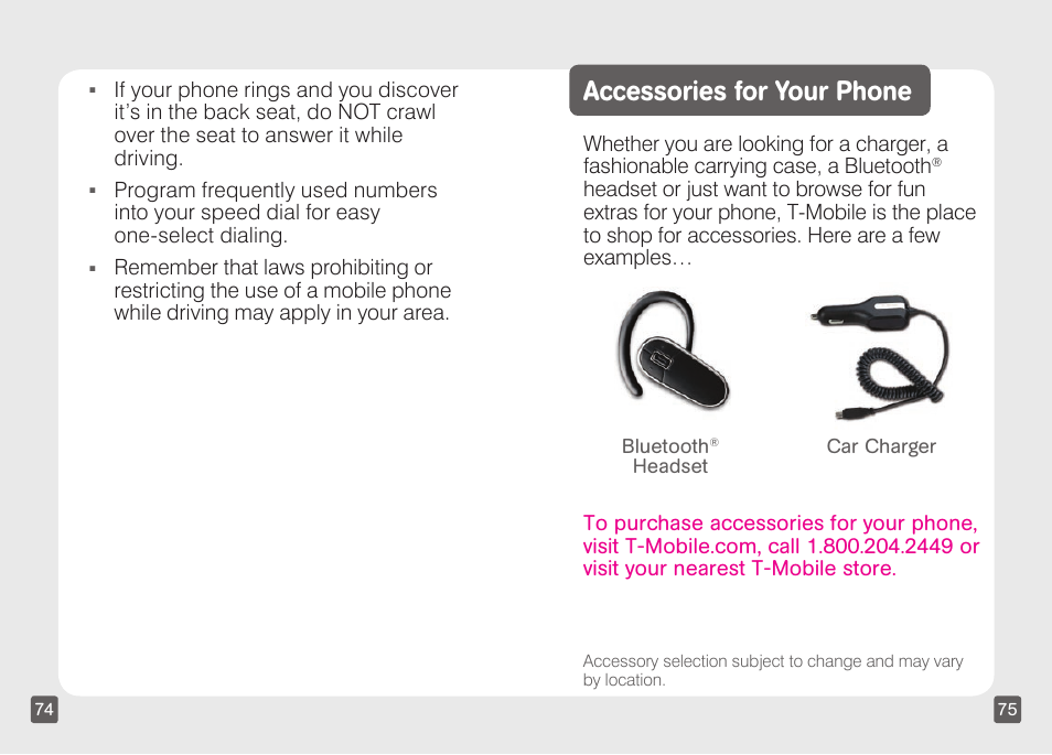 Accessories for your phone | Motorola CLIQ TM1668 User Manual | Page 39 / 41