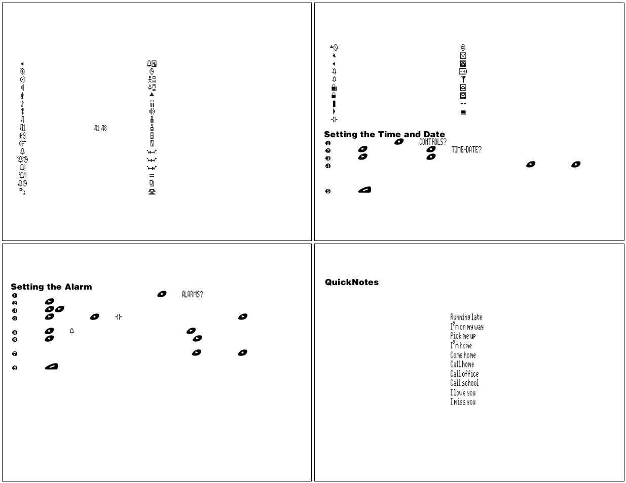Quick reference card, Quicknotes | Motorola T340 User Manual | Page 14 / 14