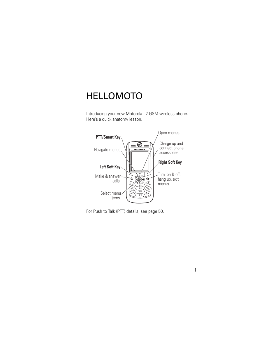 Hellomoto | Motorola GSM L2 User Manual | Page 3 / 83