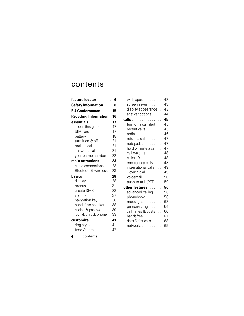 Motorola GSM L2 User Manual | Page 6 / 83