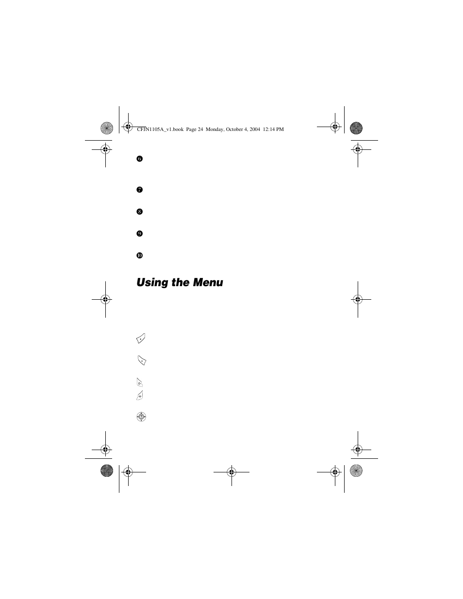 Using the menu | Motorola C156 User Manual | Page 24 / 106