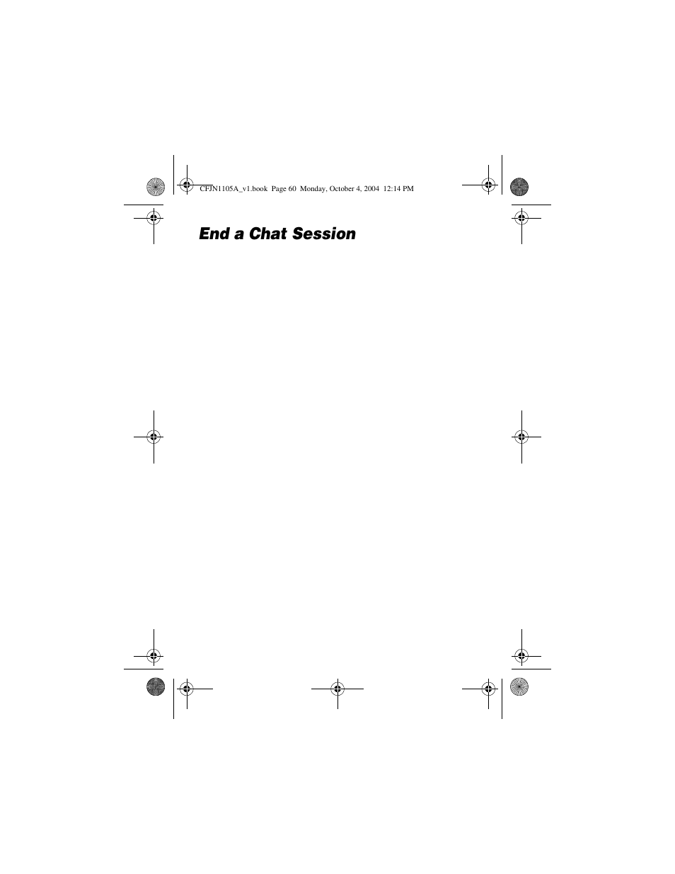 End a chat session | Motorola C156 User Manual | Page 60 / 106
