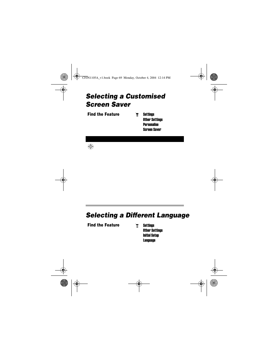 Motorola C156 User Manual | Page 69 / 106