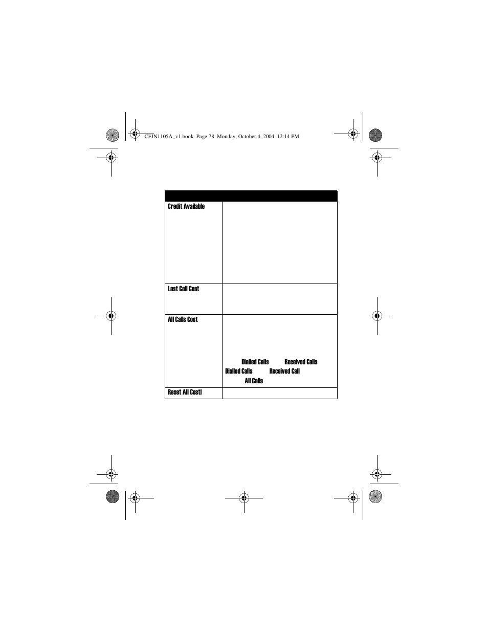 Motorola C156 User Manual | Page 78 / 106